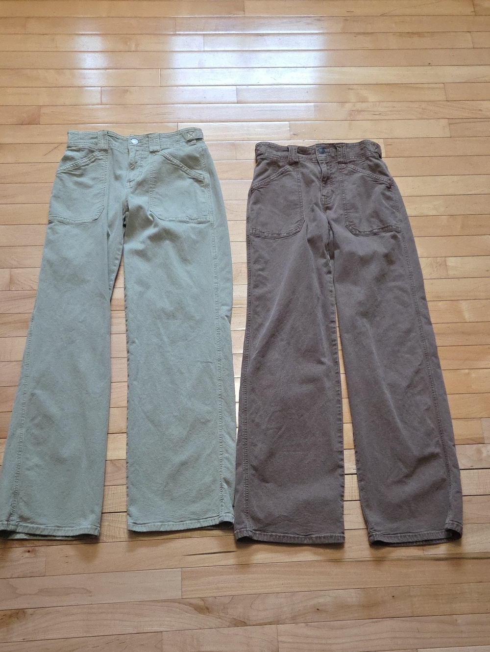 Women's Pants - Green and Brown